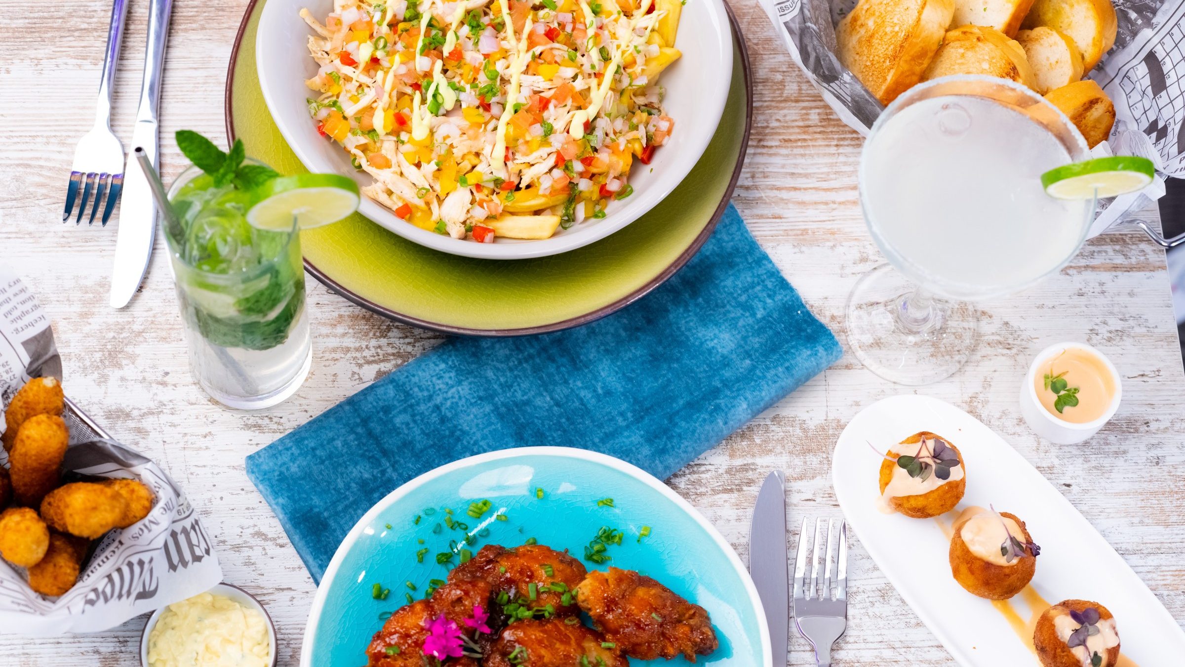 Selección de platos afro-caribeños fotografiados por Terra para Kiza