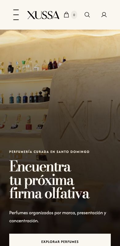Portada móvil del website XUSSA diseñado y desarrollado por Terra.